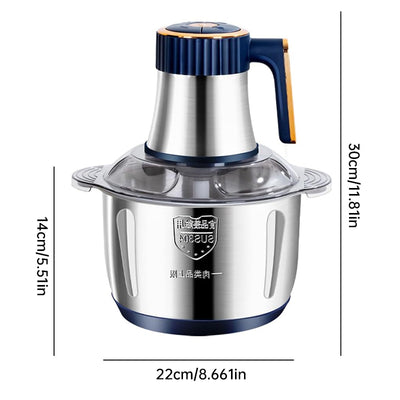 Copy of Electric Meat Grinders, 5L Food Processor, Stainless Steel Multifunctional Vegetable Slicer, Kitchen Chopper & Mixer