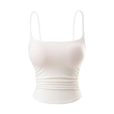 Chest cushion pleated camisole vest