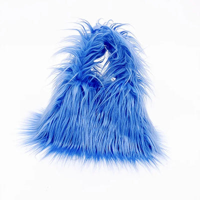 Fashion Faux Fur Women Shoulder Bags Y2K Korean Fashion Plush Handbags Luxury Tote Soft Warm Winter Hairy Purse