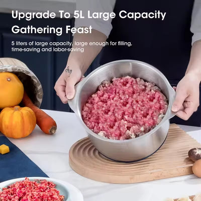 Copy of Electric Meat Grinders, 5L Food Processor, Stainless Steel Multifunctional Vegetable Slicer, Kitchen Chopper & Mixer