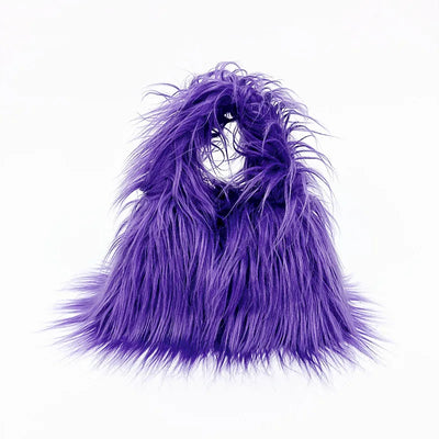 Fashion Faux Fur Women Shoulder Bags Y2K Korean Fashion Plush Handbags Luxury Tote Soft Warm Winter Hairy Purse