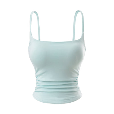 Chest cushion pleated camisole vest