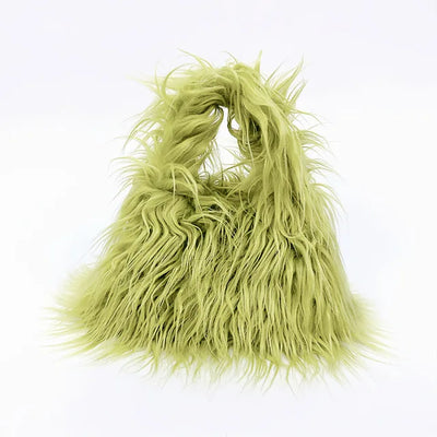 Fashion Faux Fur Women Shoulder Bags Y2K Korean Fashion Plush Handbags Luxury Tote Soft Warm Winter Hairy Purse