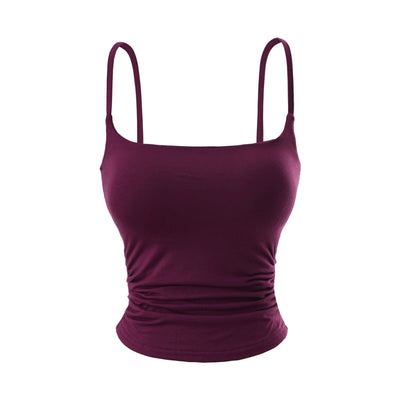Chest cushion pleated camisole vest