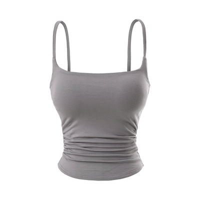 Chest cushion pleated camisole vest