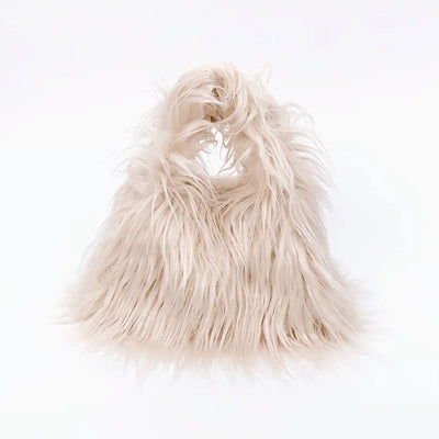 Fashion Faux Fur Women Shoulder Bags Y2K Korean Fashion Plush Handbags Luxury Tote Soft Warm Winter Hairy Purse